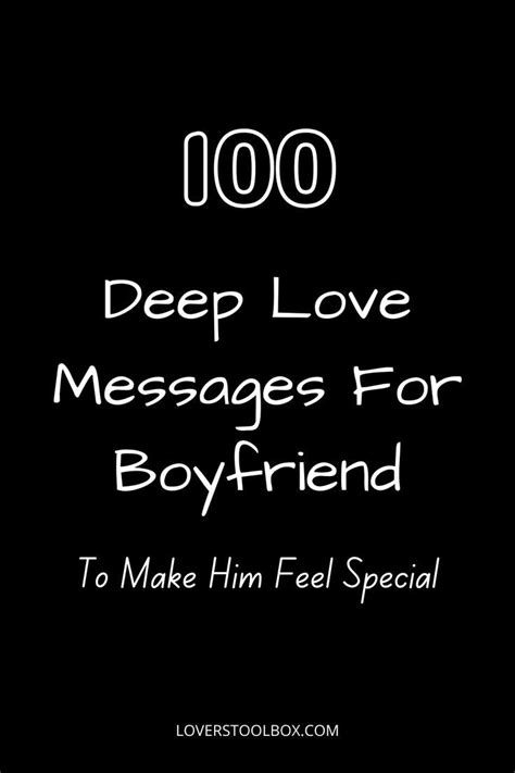 Deep Love Messages For Boyfriend To Make Him Feel Special Love