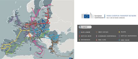 ten  core network corridors source european transport