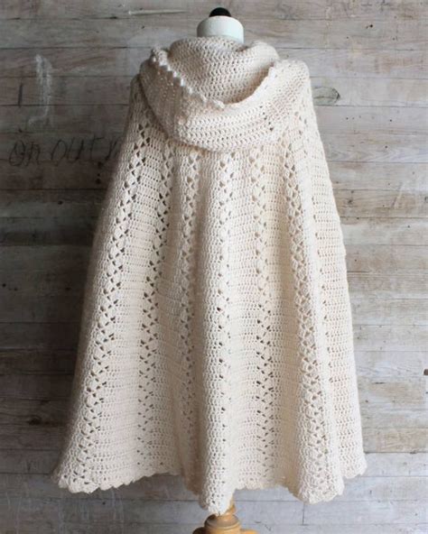 Long Hooded Cape Crochet Pattern Maggies Crochet