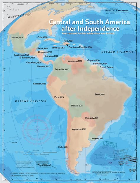 Central and South America 20th century map | Christian History Magazine