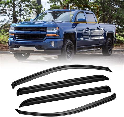 Viseras De Ventana Para Chevrolet Silverado Y GMC Sierra 1500 Crew Cab