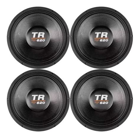 Kit 4 Alto Falante Triton Tr 620 4 Ohms Som Automotivo Woofer