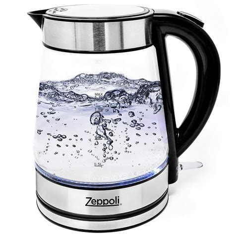 Zeppoli Electric Kettle Glass Tea Kettle 17l Fast Boiling And