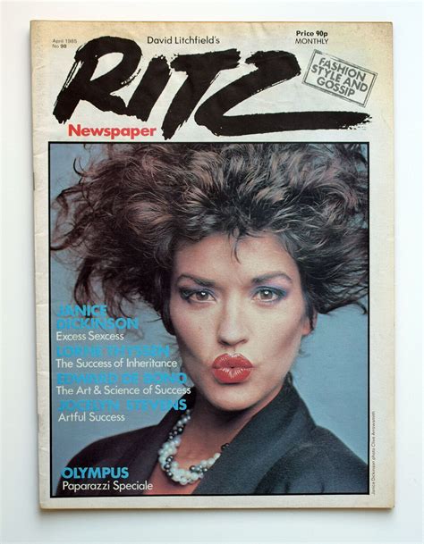 Janice Dickinson Cover Girl Ritz Magazine Lichtfield No 98 1985 Ebay