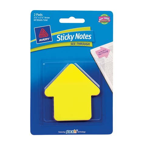 Amazon Avery Sticky Notes See Through Large Arrow X