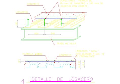 Losa De Acero En AutoCAD Descargar CAD 50 03 KB Bibliocad