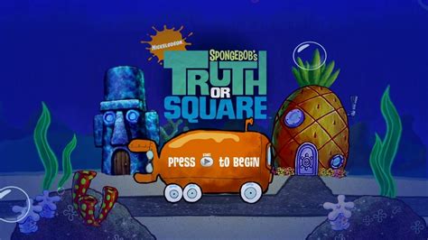 Spongebobs Truth Or Square Title Screen Xbox 360 Wii Psp Youtube