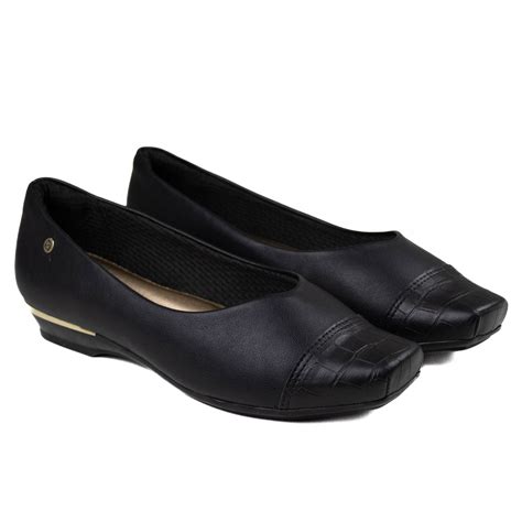 Sapato Feminino Piccadilly Anabela Preto 147280