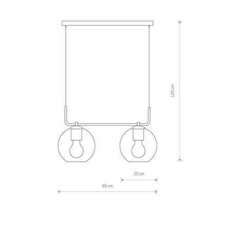 Nowodvorski Lampa wisząca szklane kule dymione MONACO 9363 LEDisON pl