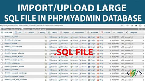 How To Import Large Sql File Sql Into Phpmyadmin Database Youtube