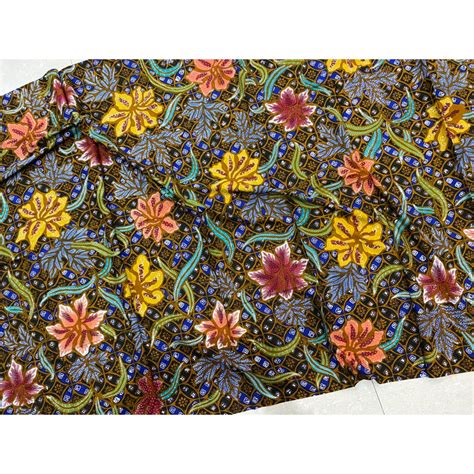 Jual Recommended Kain Batik Kombinasi Tulis Motif Floral Kode A