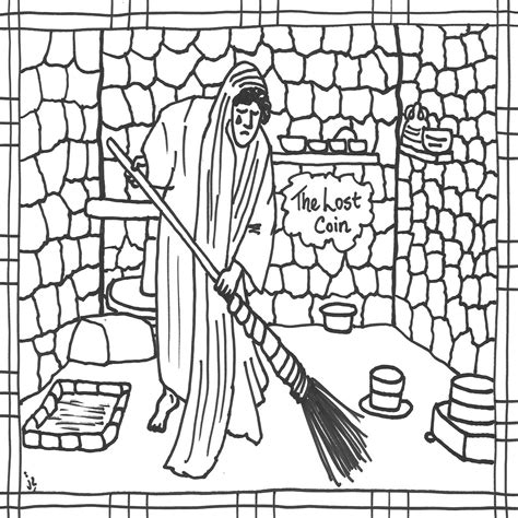 Parable Of The Lost Coin Coloring Page