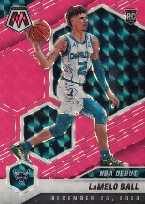 LaMelo Ball 2020 Mosaic NBA Debut Pink Fluorescent 262 Price Guide