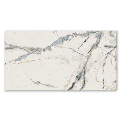 Invisible White Marble Effect Polished Porcelain Tile X