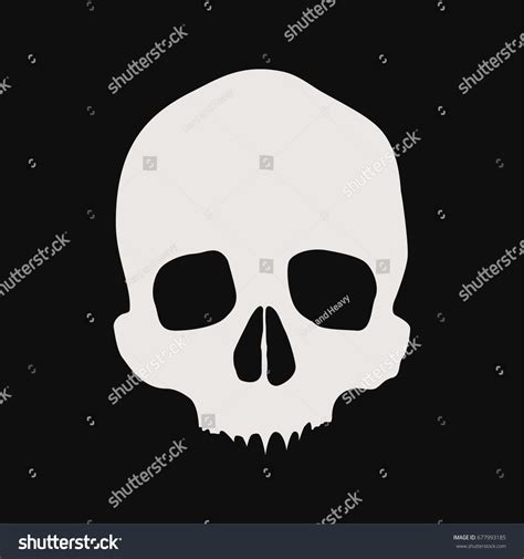 Vektor Stok Silhouette Skull Vector Illustration Tanpa Royalti