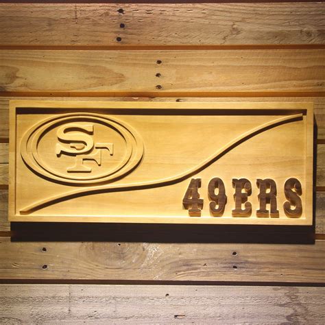 San Francisco 49ers Split Wood Sign Neon Sign Led Sign Shop