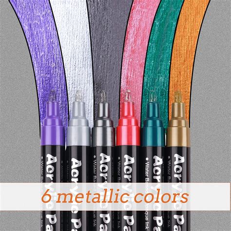 Fumile Acrylic Paint Pens Colors Paint Marker Pen Set Ideal For Rock