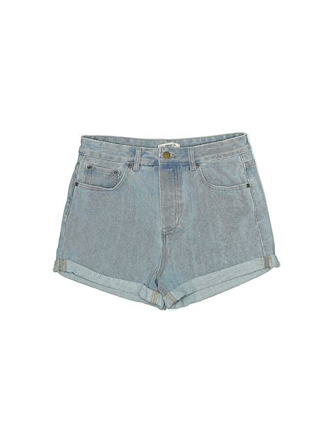 Forever 21 Solid Blue Denim Shorts 27 Waist 33 Off Thredup