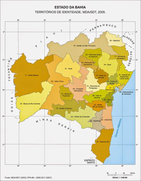 Estado Da Bahia MicrorregiÕes FisiogrÁficas HomogÊneas