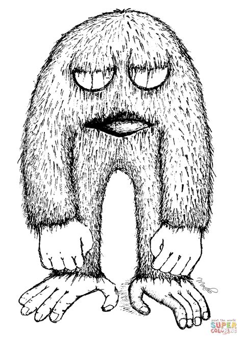 Cartoon Yeti Coloring Page Free Printable Coloring Pages