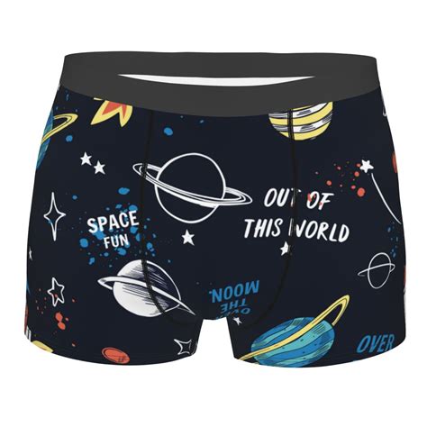 Disketp Space Men S Boxer Briefs Soft And Breathable Cotton Underwear