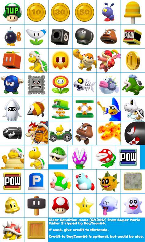 The Spriters Resource Full Sheet View Super Mario Maker 2 Clear