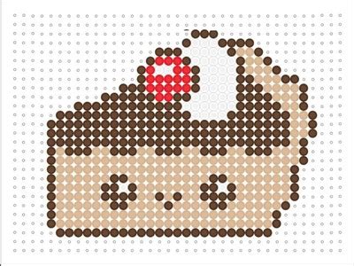 Hama, Hama Bead Swirl Cupcake (Food Series 2 #1), Hama Bead Swirl ...