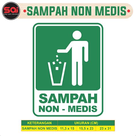 Jual Stiker Vinyl Anti Air JENIS SAMPAH INFEKSIUS MEDIS ORGANIK