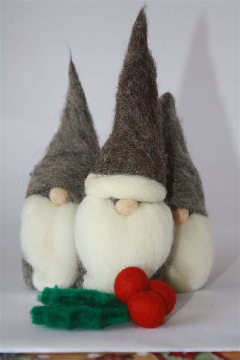 Needle Felted Gnomechristmas Gnomesgarden Gnomeschristmas Etsy