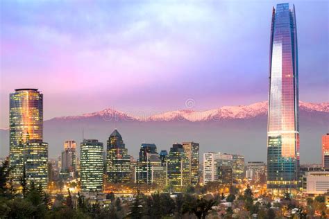 Skyline of Santiago, Chile stock image. Image of andes - 29436829