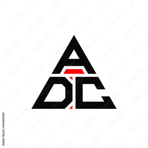 ADC triangle letter logo design with triangle shape. ADC triangle logo design monogram. ADC ...