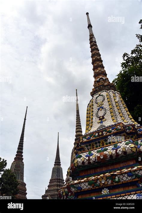 Classical Thai architecture in Wat Pho Bangkok Thailand. Wat Pho is a ...