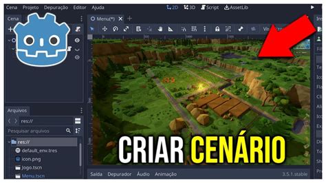 COMO CRIAR UM JOGO 3D NO GODOT ENGINE PELO CELULAR CRIANDO O CENÁRIO