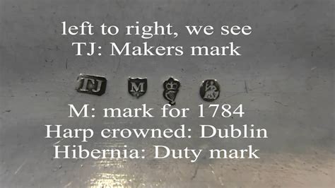 Antique Irish Silver Makers Marks Youtube