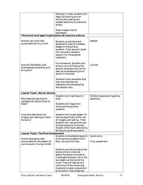 Of Mice And Men Character Traits Chart