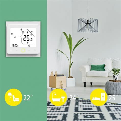 MOES Thermostat Zigbee Blanc plancher chauffant électrique