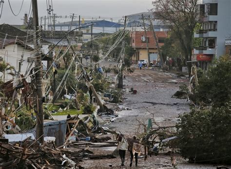 Tragédia no RS veja imagens de antes e depois da passagem do ciclone