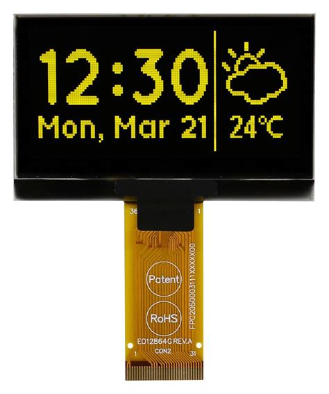 MCOT128064H1V YM Midas Displays Graphic OLED 128 X 64 Pixels