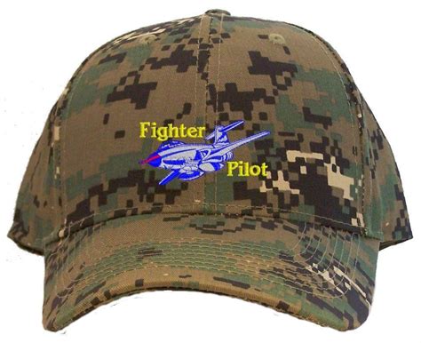 Fighter Pilot Embroidered Baseball Cap Available In 7 Colors Hat