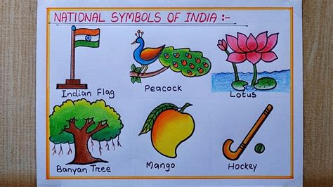 National Symbols Of India Drawing Easy How To Draw National Symbols Of