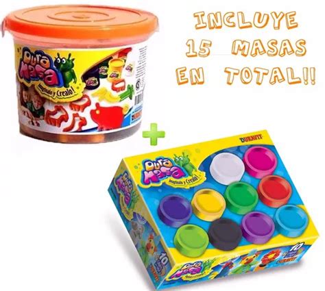 Kit Juego Fabrica De Dura Masa Balde Potes Plastilina