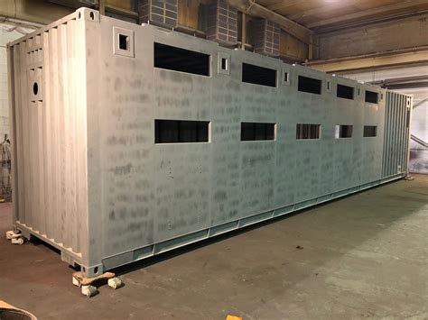 Sandblasted Modified Shipping Container Hyblast Sand Blasting