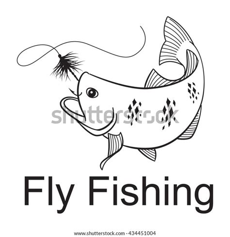 Fly Fishing Vector Stock Vector Royalty Free 434451004 Shutterstock