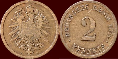 Germany Deutsches Reich Wilhelm I Pfennig D