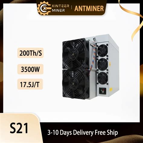 Brand New Antminer Bitcoin Miner S21 200T 3500W Asic Miner SHA 256 Free