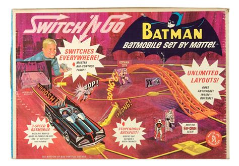 Hake S SWITCH N GO BATMAN BATMOBILE SET BY MATTEL