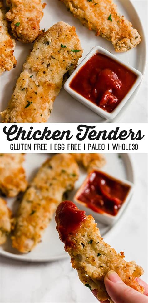 Paleo Chicken Tenders Whole30 Egg Free Recipe Dairy Free Recipes Dinner Gluten Free