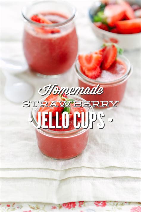 Homemade Strawberry Jello Cups - Live Simply