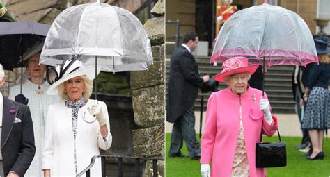 Queen Camilla's umbrella follows Elizabeth II's style hack