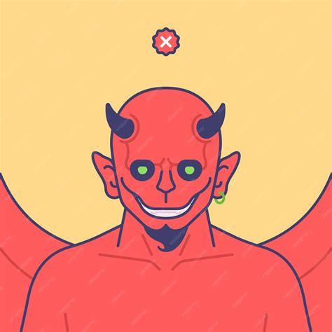 premium vector devil character illustration  avatar profile picture